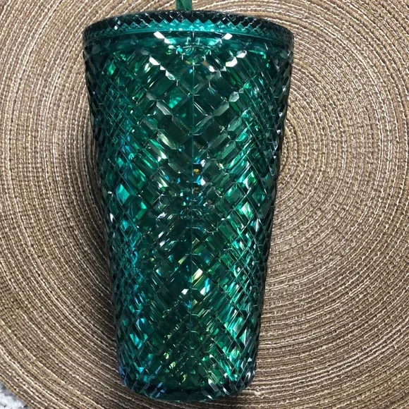 Starbucks Tumbler Green Diamond Jeweled - Picture 4 of 6